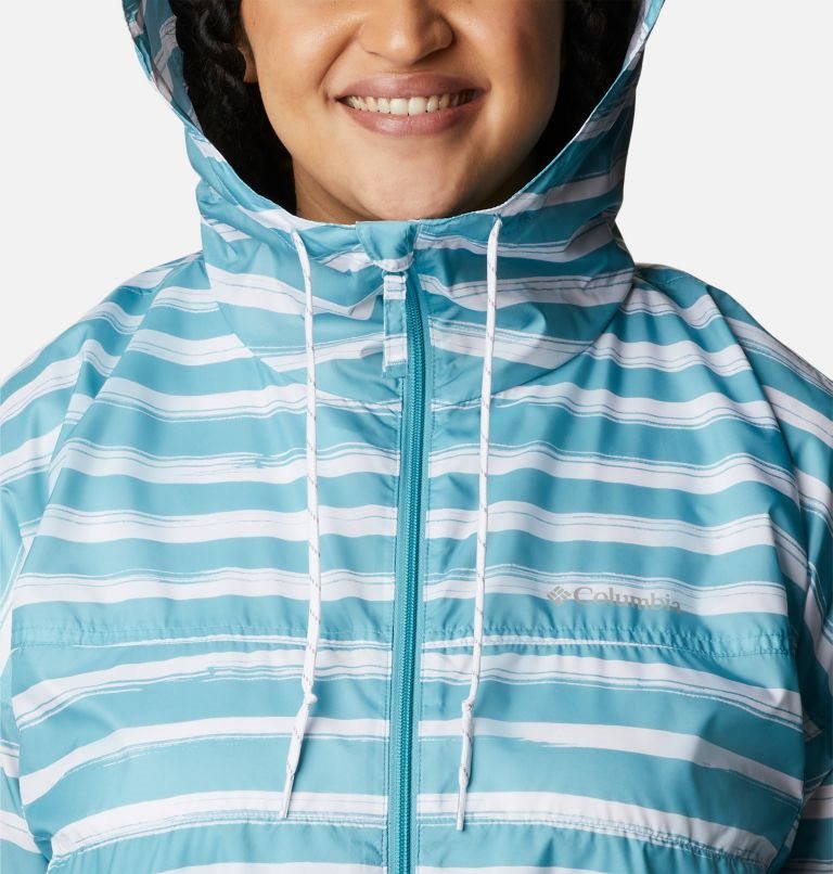 Women's Columbia Flash Challenger Novelty Windbreaker Jackets Stripe | Plus Size CA-L610C